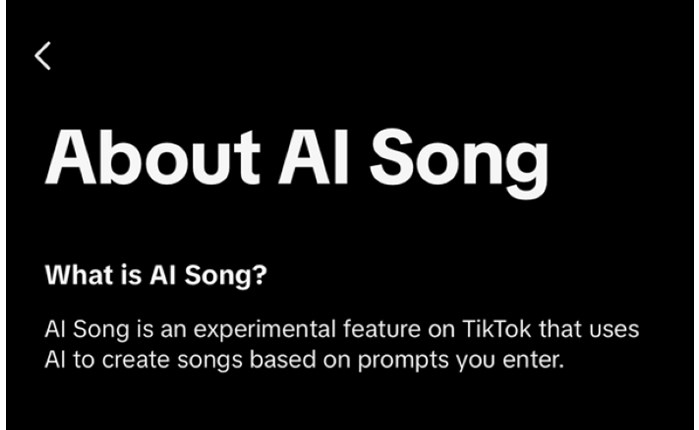 Tik Tok: Δοκιμάζει το «AI SONG»